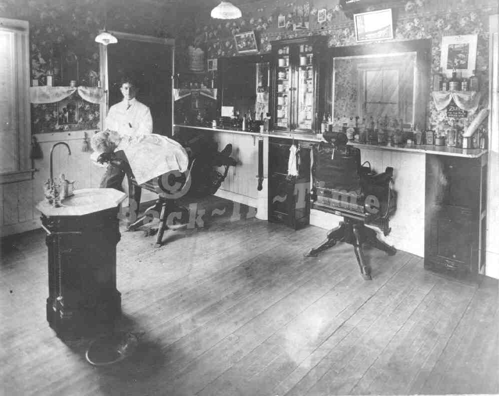 Interior of a Barber Shop - large