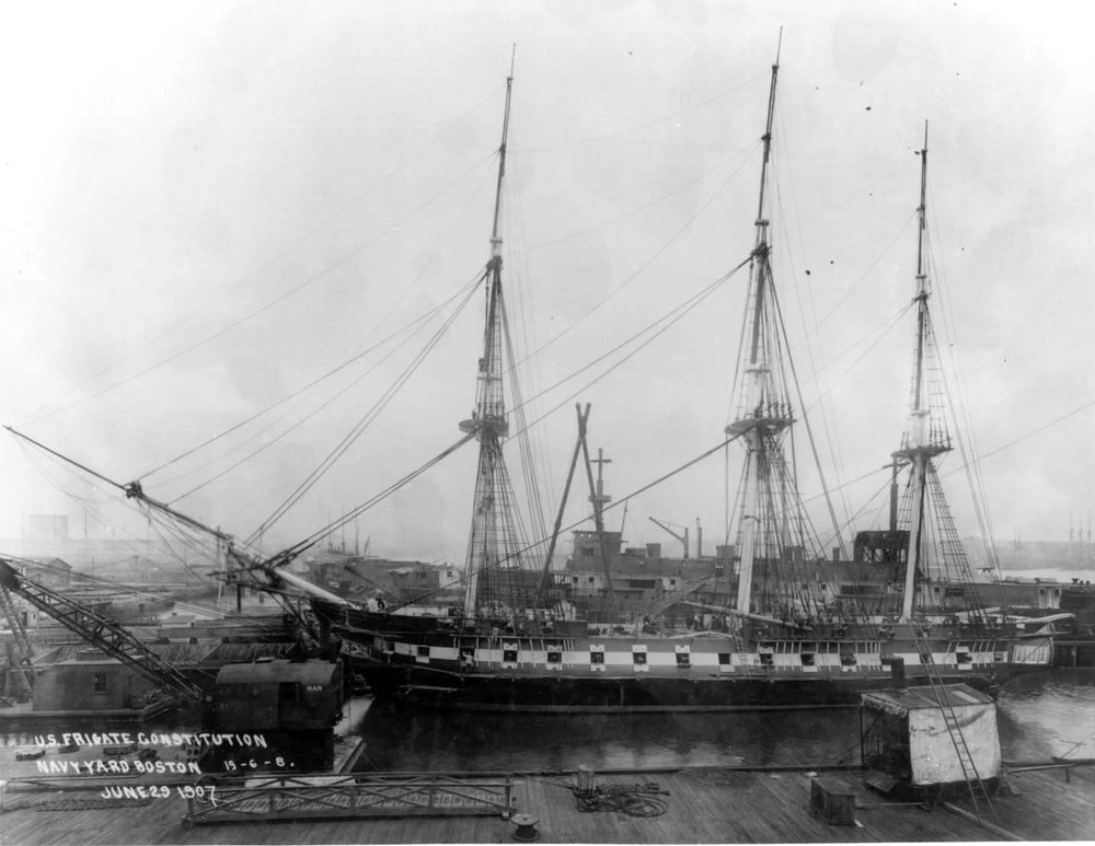 USS Constitution-Boston-Navy-Yard-June-29-1907
